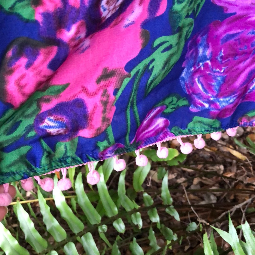 UO Reverse floral Pom Pom romper - Picture 4 of 5